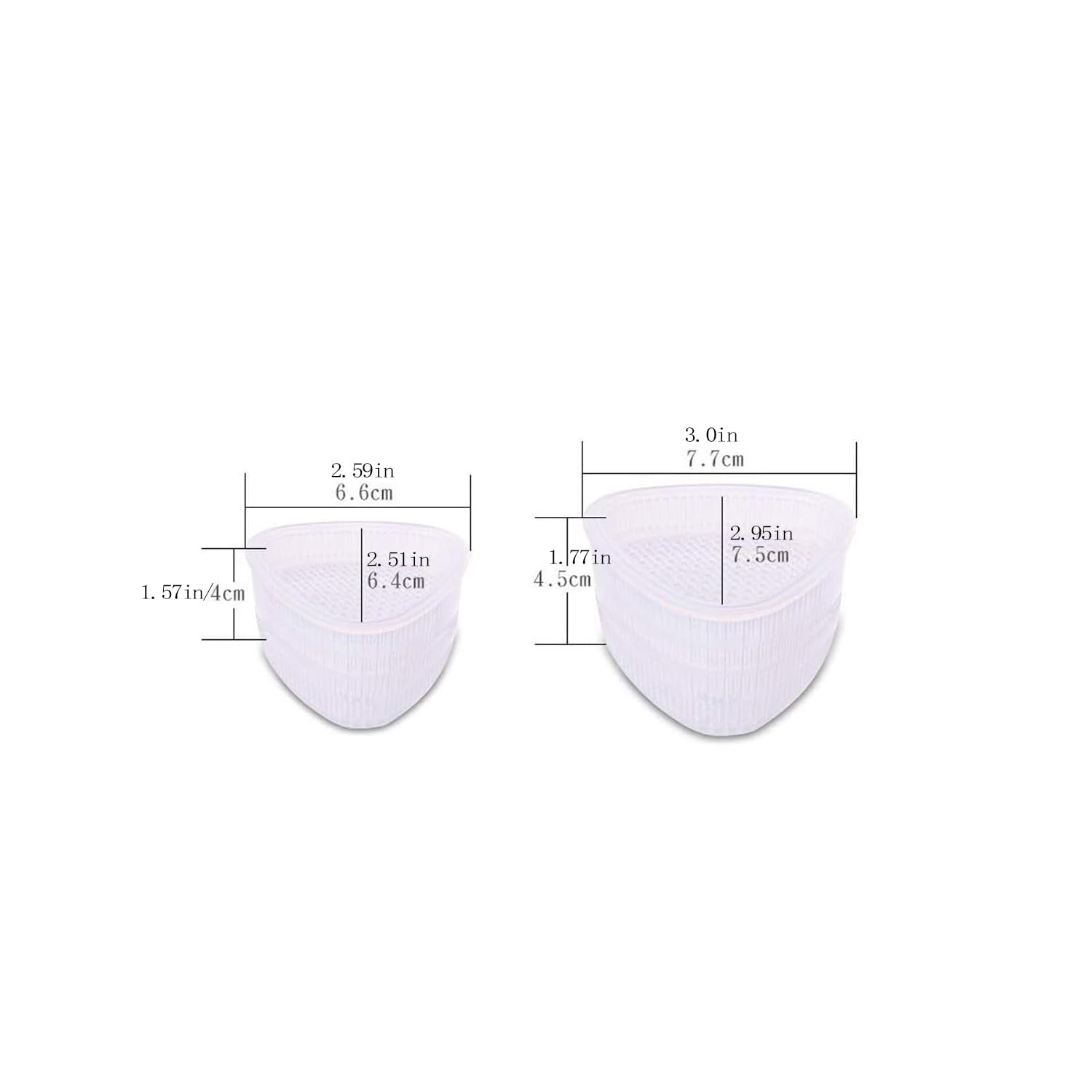 Triangle Sushi Mold Form Sushi Mold Onigiri Rice Mold Diy Tool, White 2 Pcs