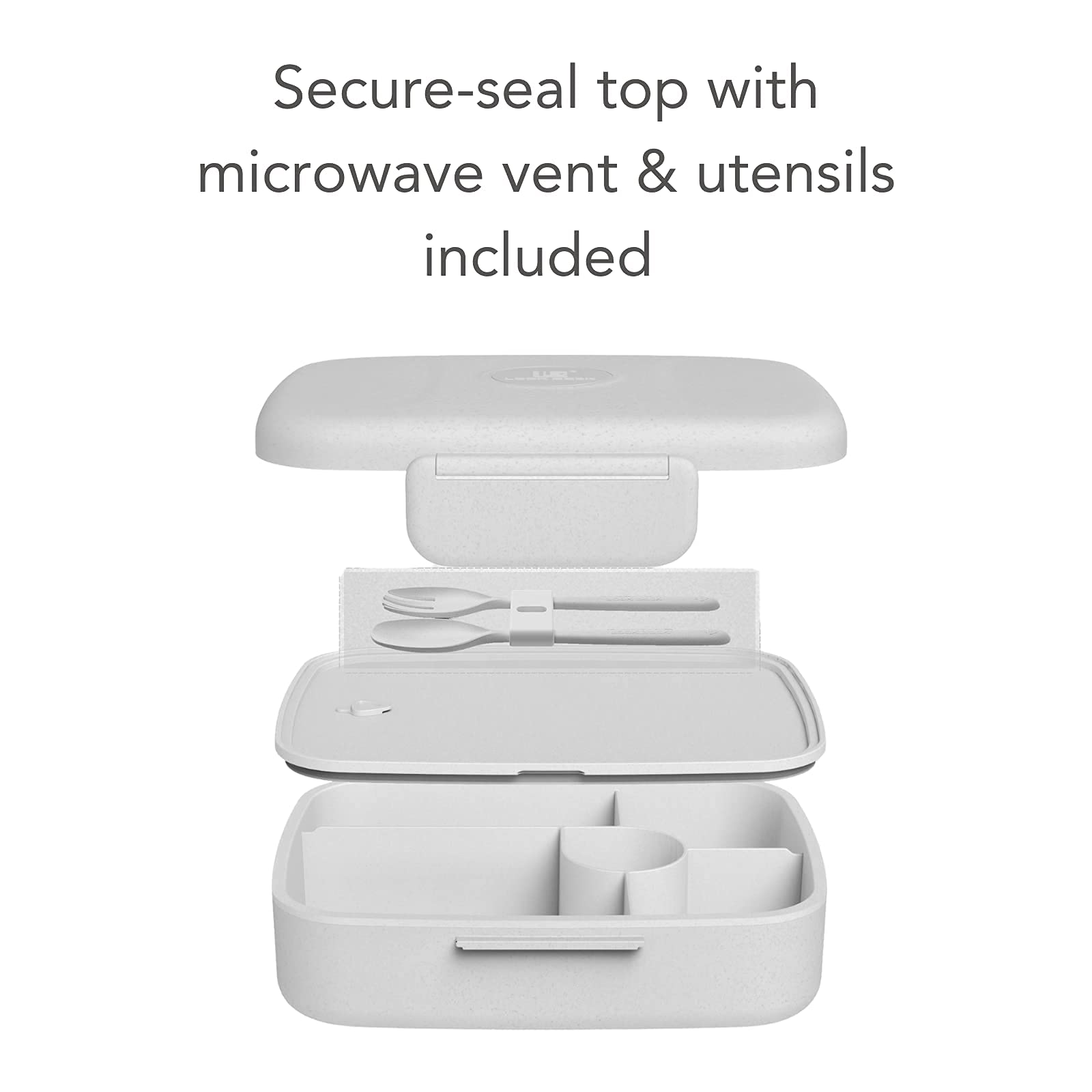 Fenrici Bento Box Lunch Box For Kids And Teens, Made With Wheat Straw, 5 Leakproof Compartments, Bpa-Free Bento Box, Microwave A