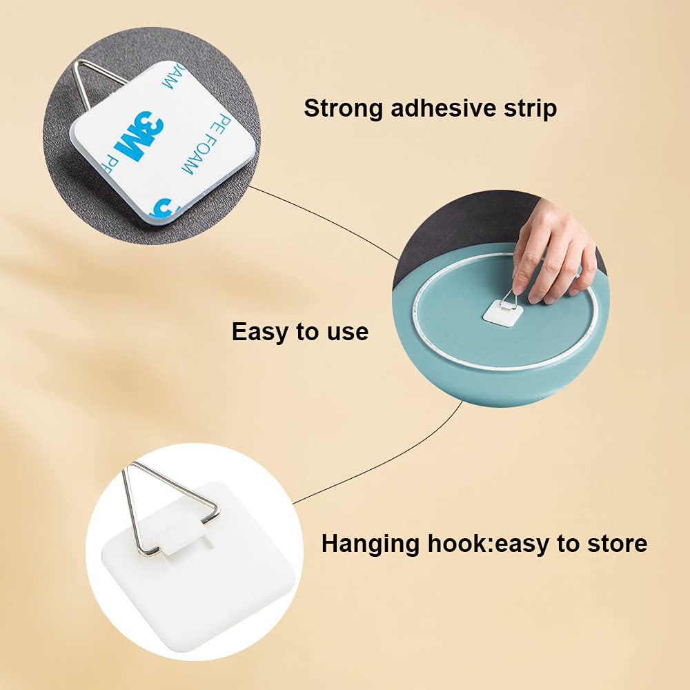 Mwellewm 40 Pieces Invisible Adhesive Plate Hanger Vertical Plate Holders For The Wall Hooks Decorative Plates Wall Holders For