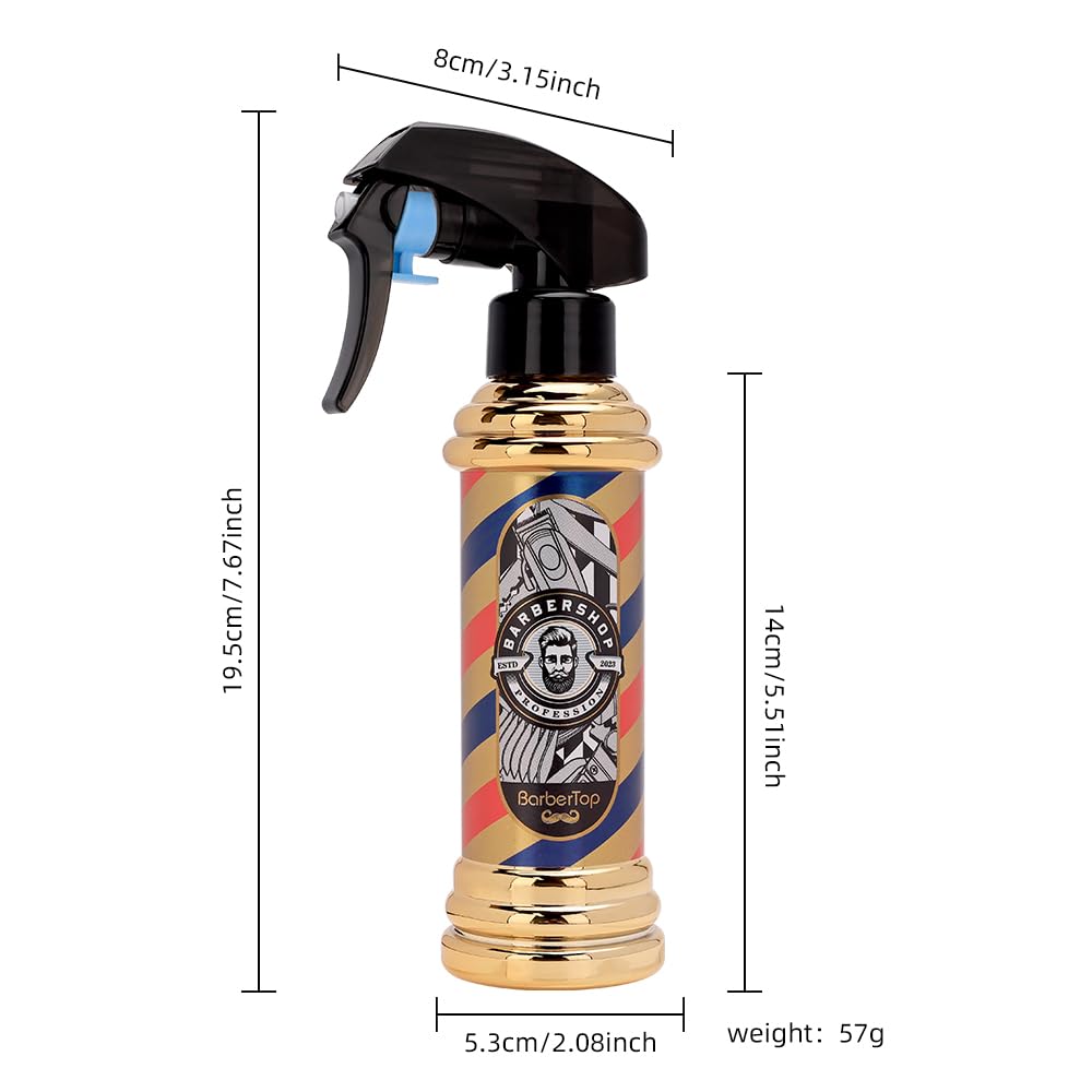 Barbertop Barber Spray Bottle, Barber Stylist Fine Mist Sprayer, Refillable Container & Spray Bottle For Hairdressing, Cleaning,