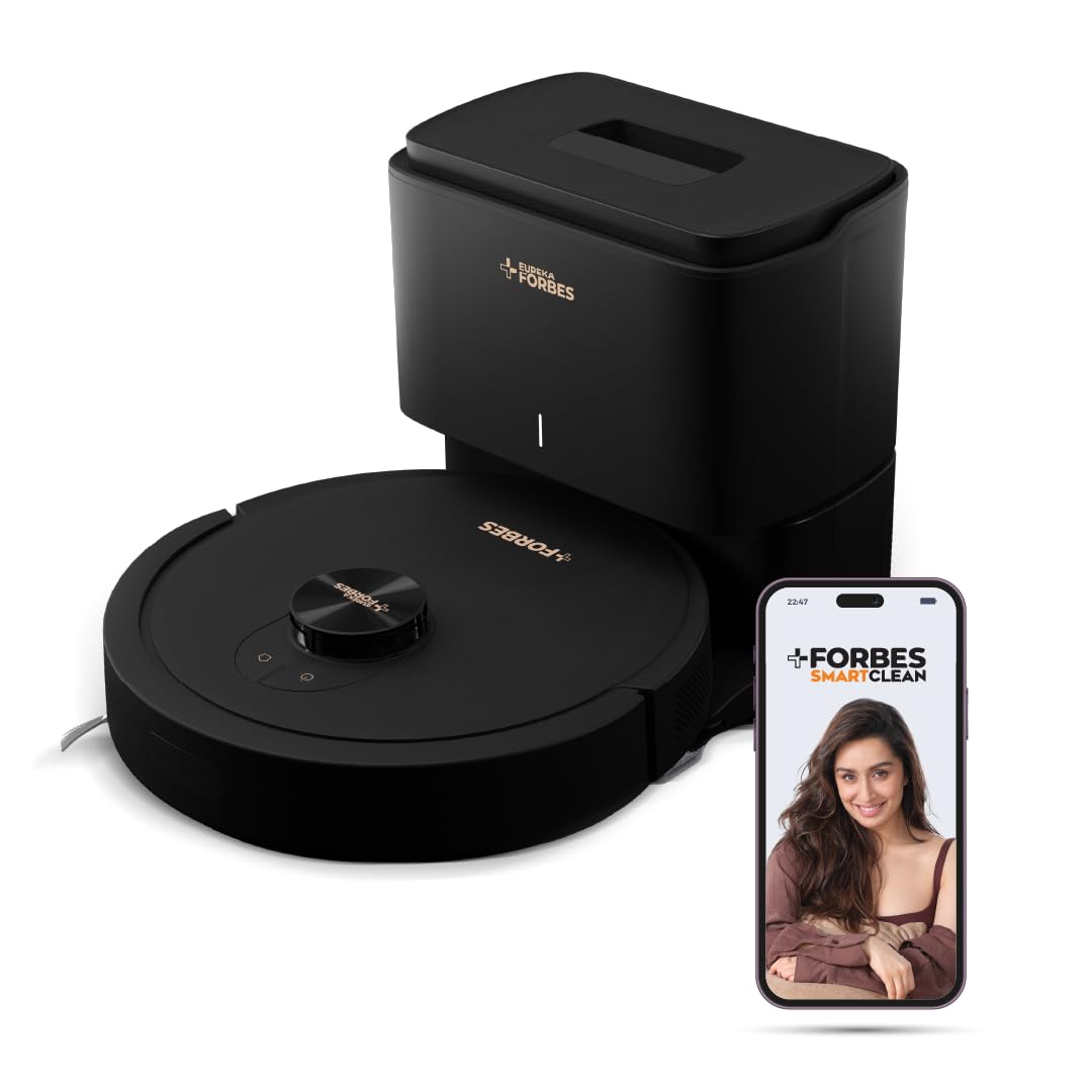 Eureka Forbes Smartclean Auto Bin Turbo, 7000Pa Hypersuction Robotic Vacuum Cleaner (40 Days Hands-Free Cleaning) | Lidar 3.0 & 