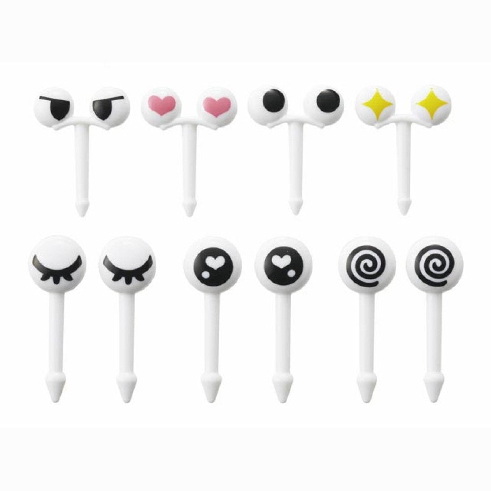 Torune Love Love Eyes Face Food Picks For Bento Box Lunch Box By
