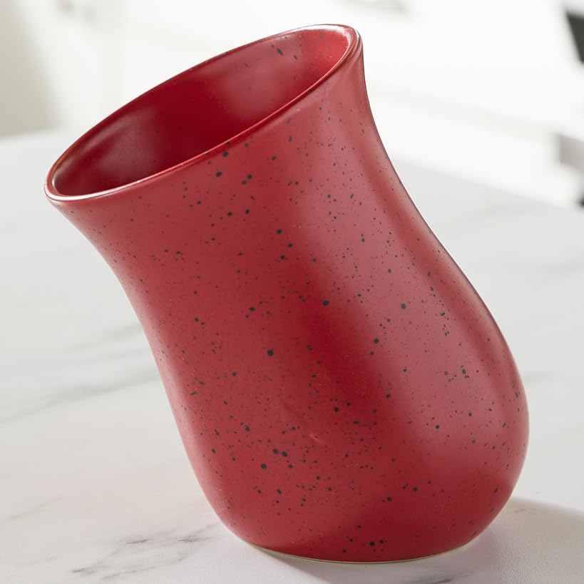 Tilted Utensil Crocks  Red