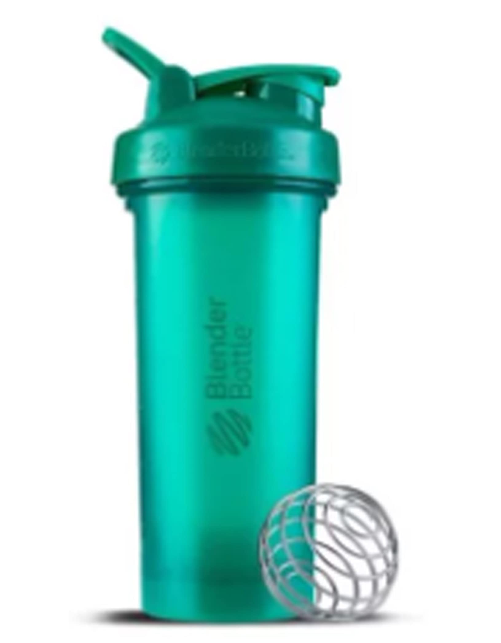 Blenderbottle Shaker Bottle With Pill Organizer And Storage For Protein Powder, Prostak System, 22-Ounce, Teal
