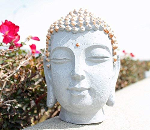 We pay your sales tax Smiling Meditating Buddha Shakyamuni Head Statue 7.5 Tall Blessing Mercy & Love Peaceful (G16641) Feng Shu