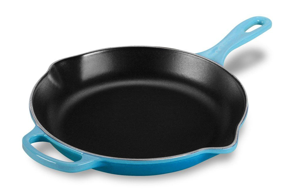 Le Creuset Enameled Cast Iron Signature Iron Handle Skillet, 10.25 (1-3/4 Qt.), Caribbean