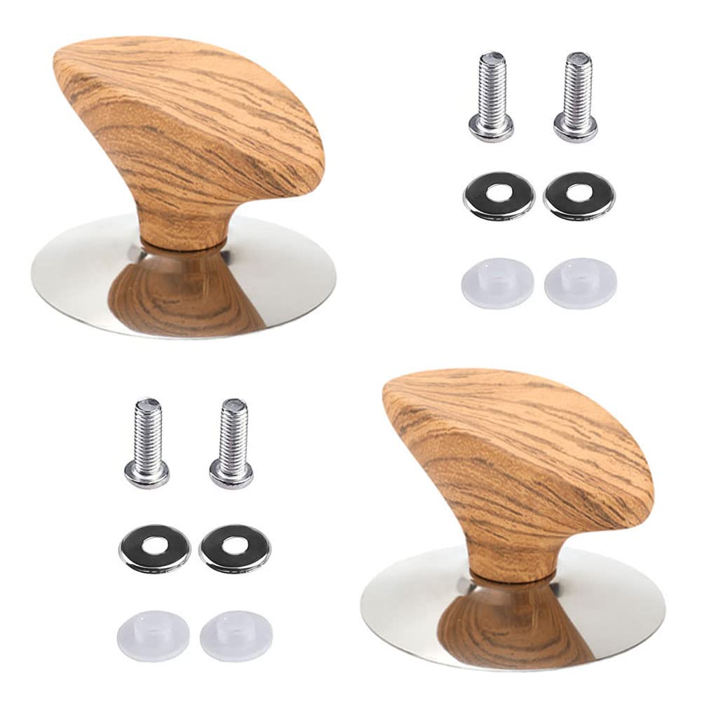 Wooden Pot Lid Knob Cookware Lid Replacement Knobs for Saucepan Lids Frying Pan Oil Pot Pot LidsKit Home Kitchen Supplies 2 piec