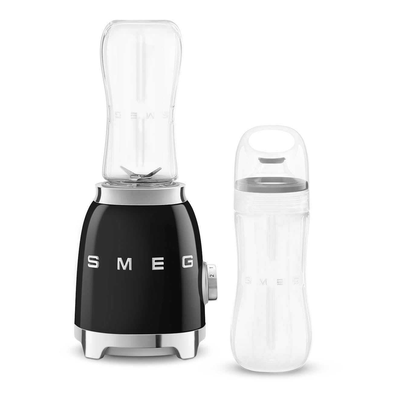 SMEG 50s Retro Style Personal Blender with Backlit Knob and Two 600 ML BPA Free bottles