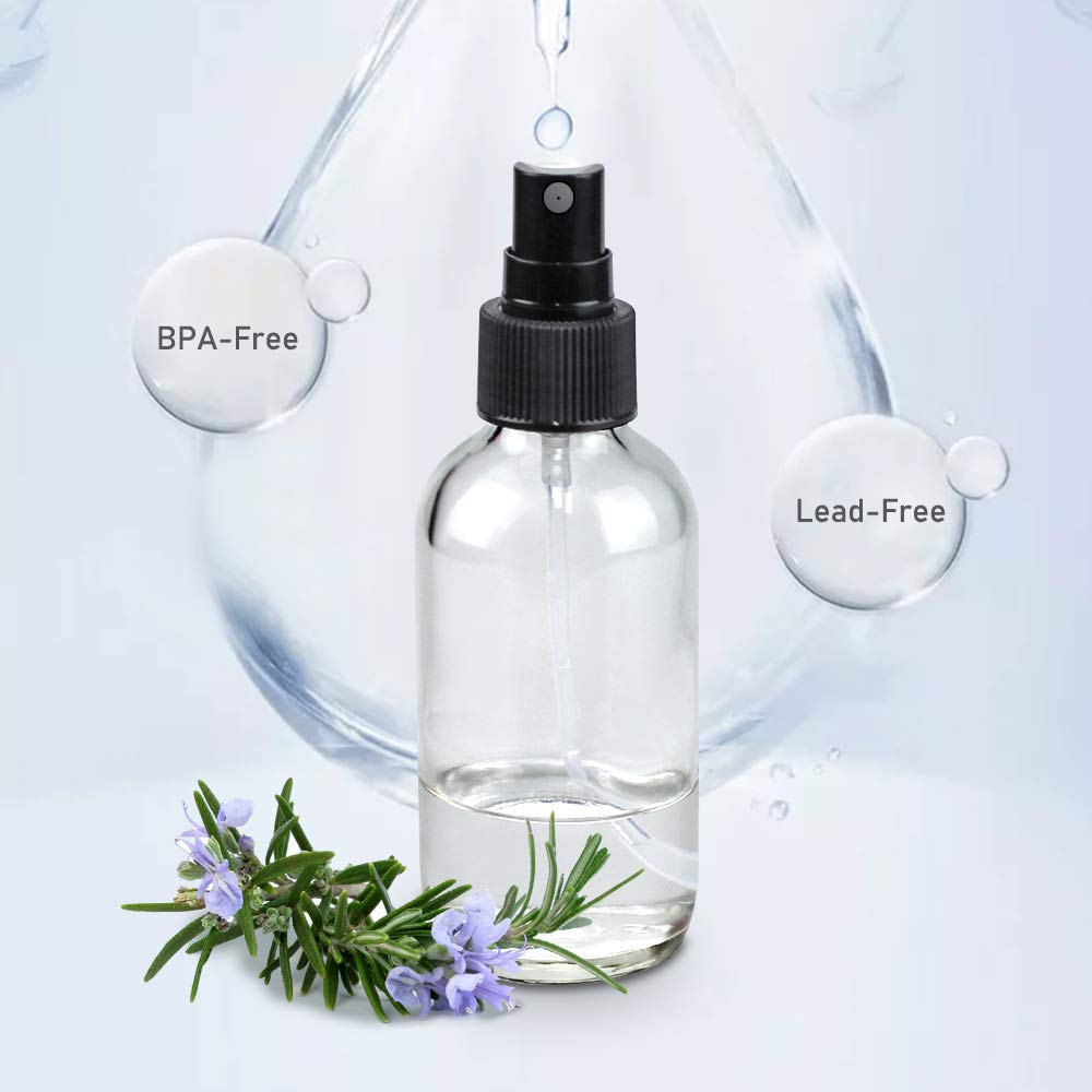 Wedama Spray Bottle, 4 Oz Fine Mist Glass Spray Bottles, Little Refillable Liquid Containers For Watering Flowers Cleaning (16 P