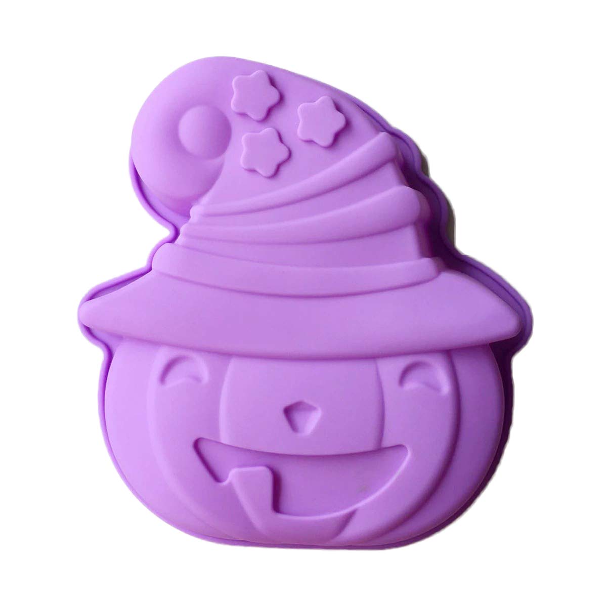 Wetco 3D Pumpkin Face With Witch Hat Silicone Cake Mold For Baking Non-Stick Shapes Cake Pan