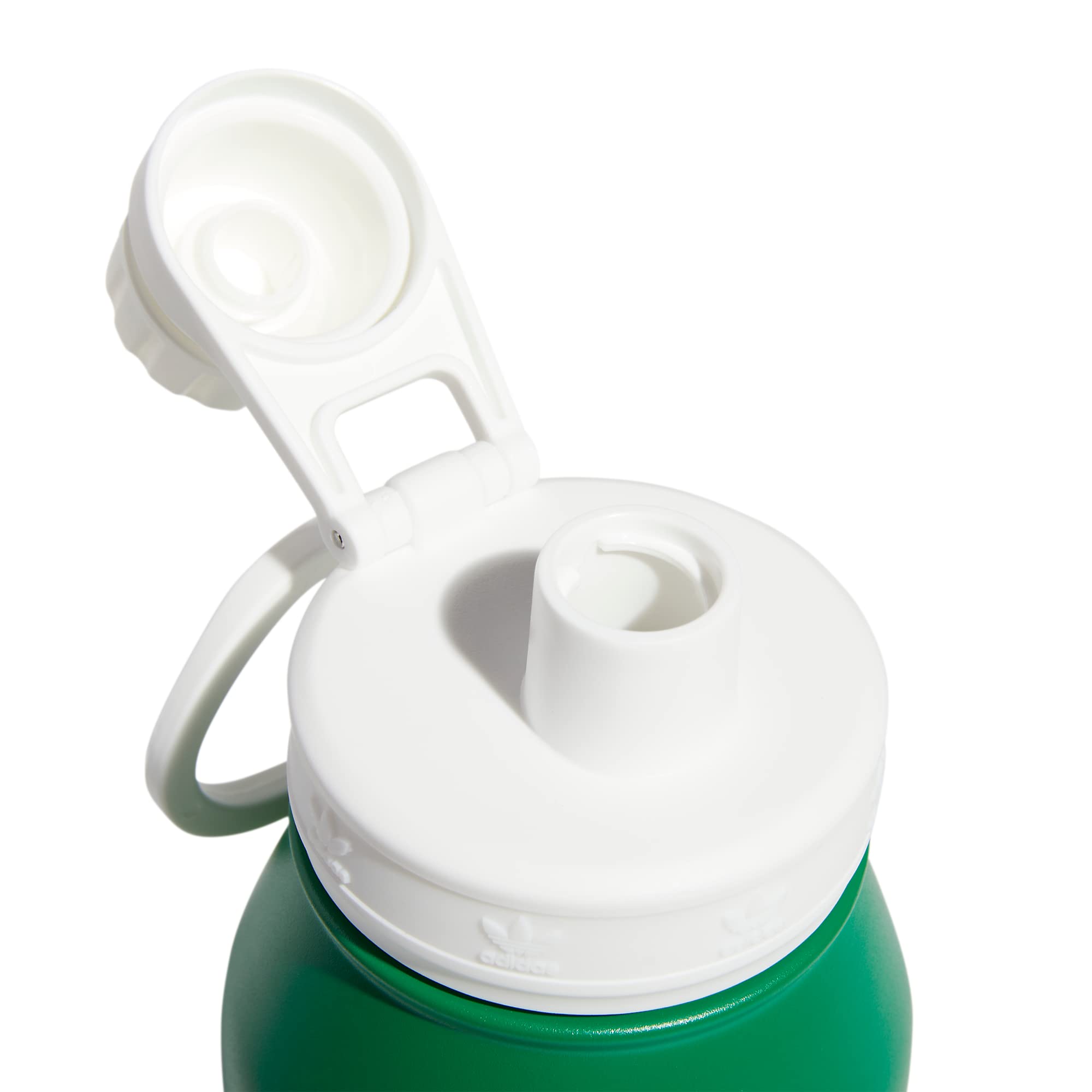 Adidas Originals 1 Liter (32 Oz) Metal Water Bottle, Hot/Cold Double-Walled Insulated 18/8 Stainless Steel, Green/White, One Siz