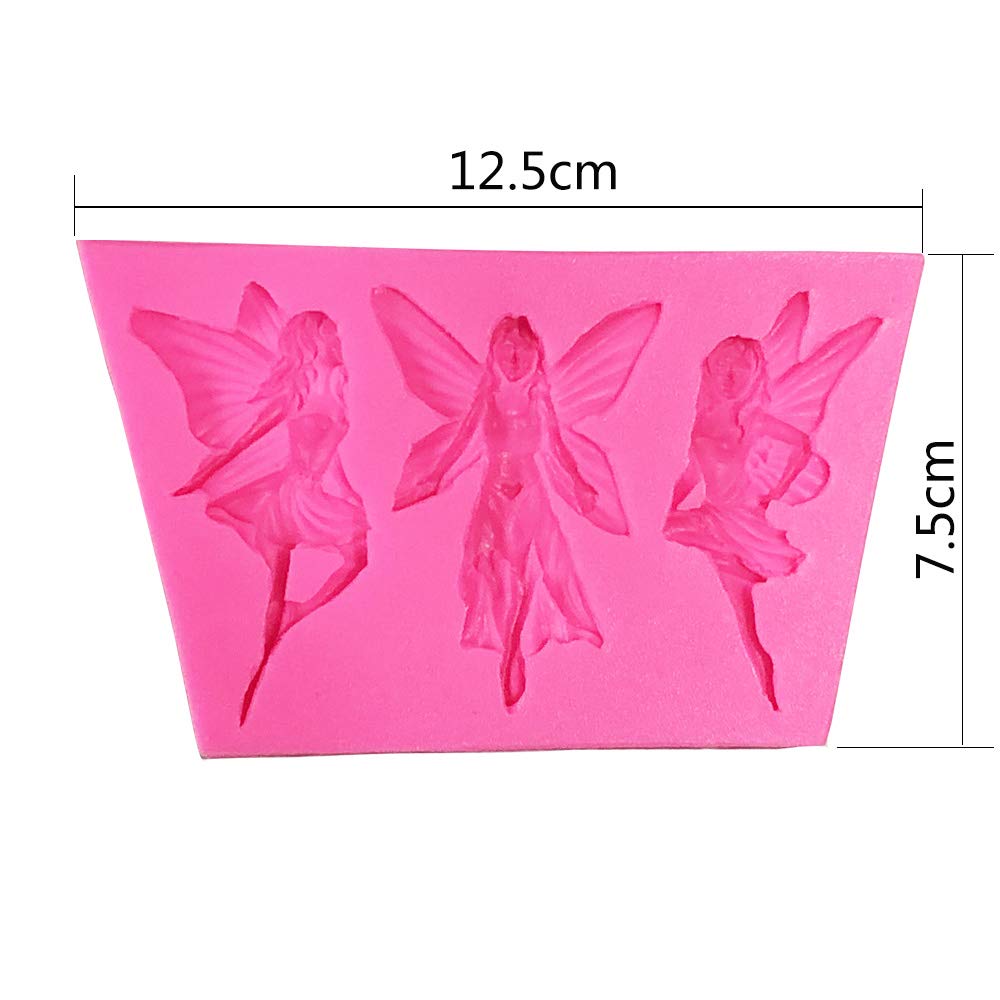 1Pc Lovely Three Fairies Angle Shape Silicone Mold For Diy Candy Soap Mould Crystal Jelly Shots Pudding Desserts Gum Paste Choco