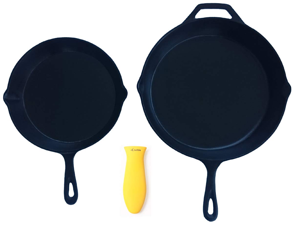 Crucible Cookware Silicone Hot Handle Holders (Large, Yellow)