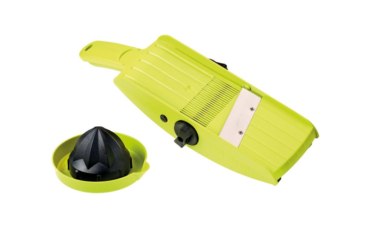 Tns 3000 All-In-One Mandolin Vegetable/Fruit Slicer Julienne Cutter Chopper Juicer - Lime-Black Color