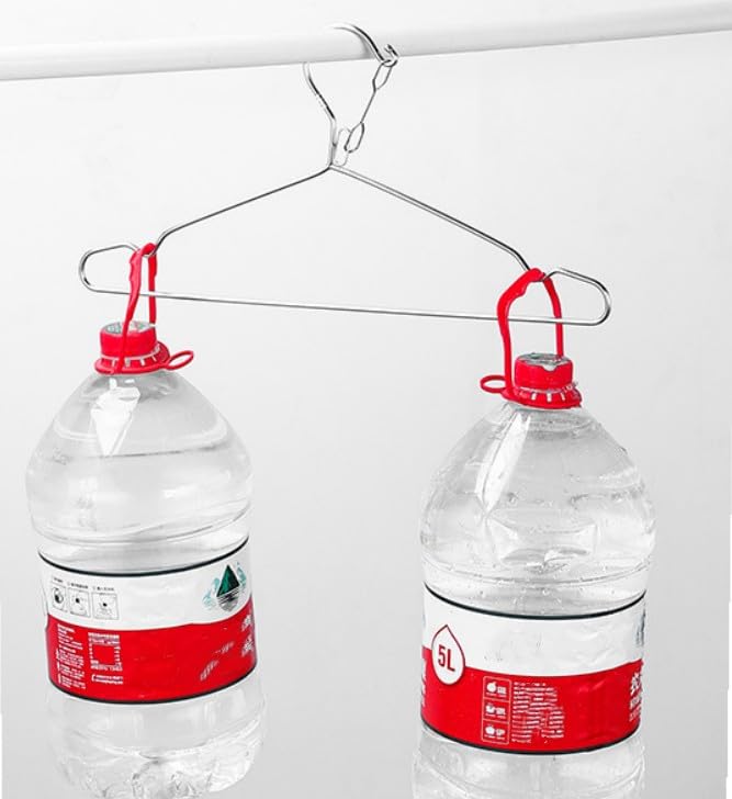 16.5    Wire Hanger 4Mm Lockable Hangers 10Pack Stainless Steel Slim Thin Heavy Duty Windproof Lock Hook Metal Space Saving Clot