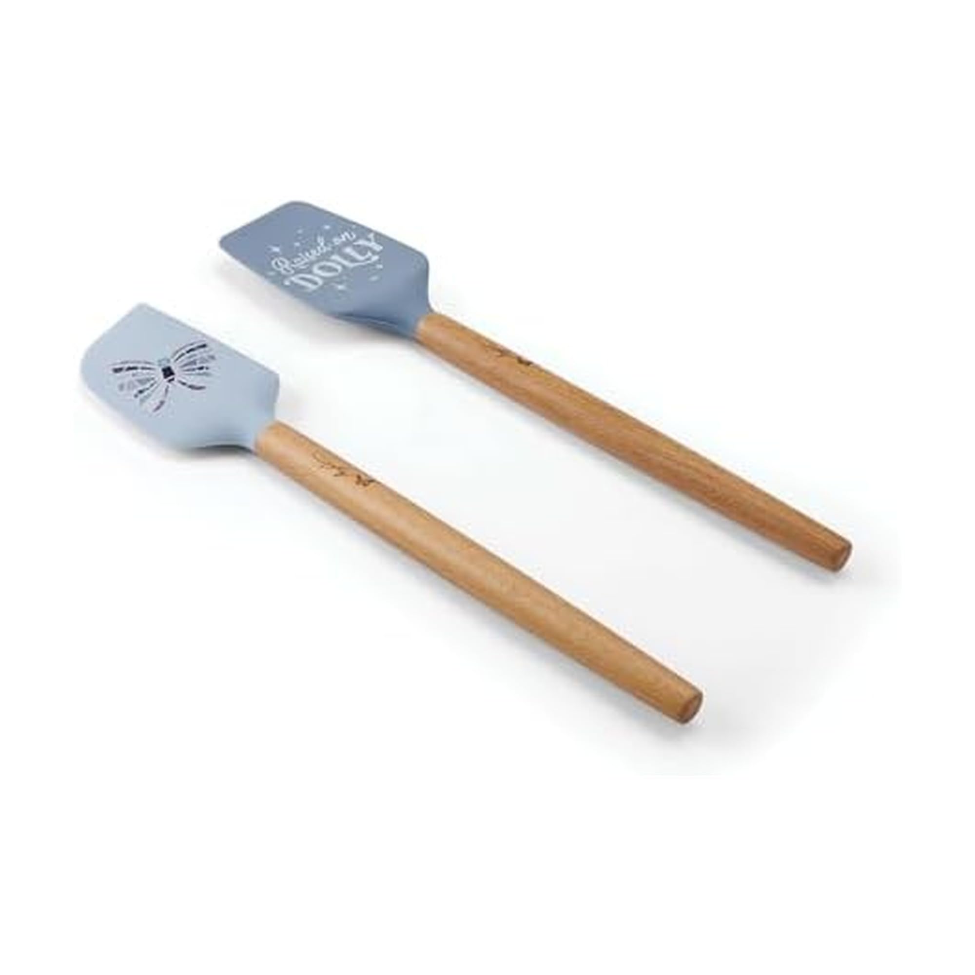 Dolly Parton Silicone Spatula Kitchen Tool Set with Mosaic Butterfly Design, HeatResistant Spoon and Scraper Spatulas with Beec