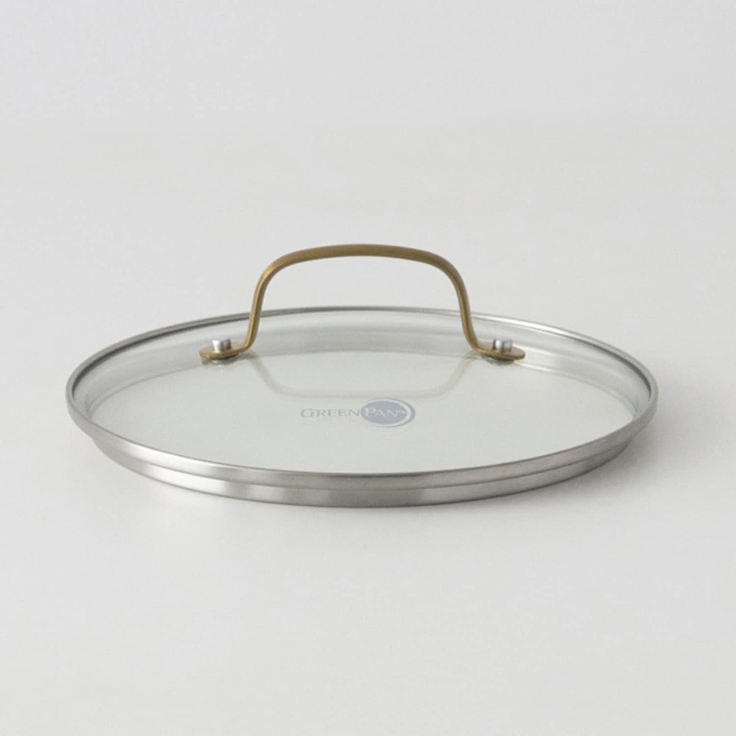 Green Pan Glass Lid, 7.9 inches (20 cm), Stainless Steel, Gold Handle, Fully Physical Strengthening, Dishwasher Safe