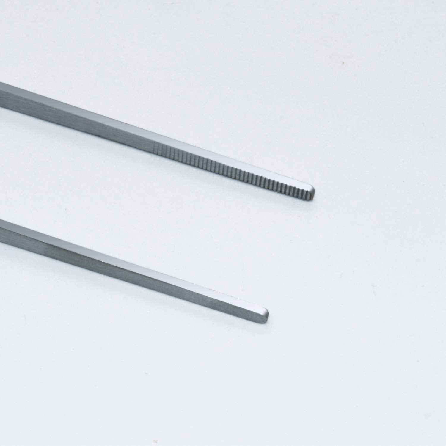 Stainless Steel Polished Extra-Long 15 inch Tongs Tweezers with Precision Serrated Tips for Garden  Kitchen  Indoor & Outdoor