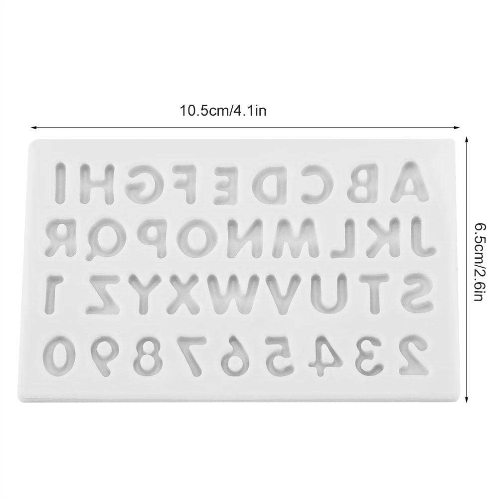 Letters Shape Making Molds Silicone Candy Cake Fondant Chocolate Molds Decorating Tool(Gray)