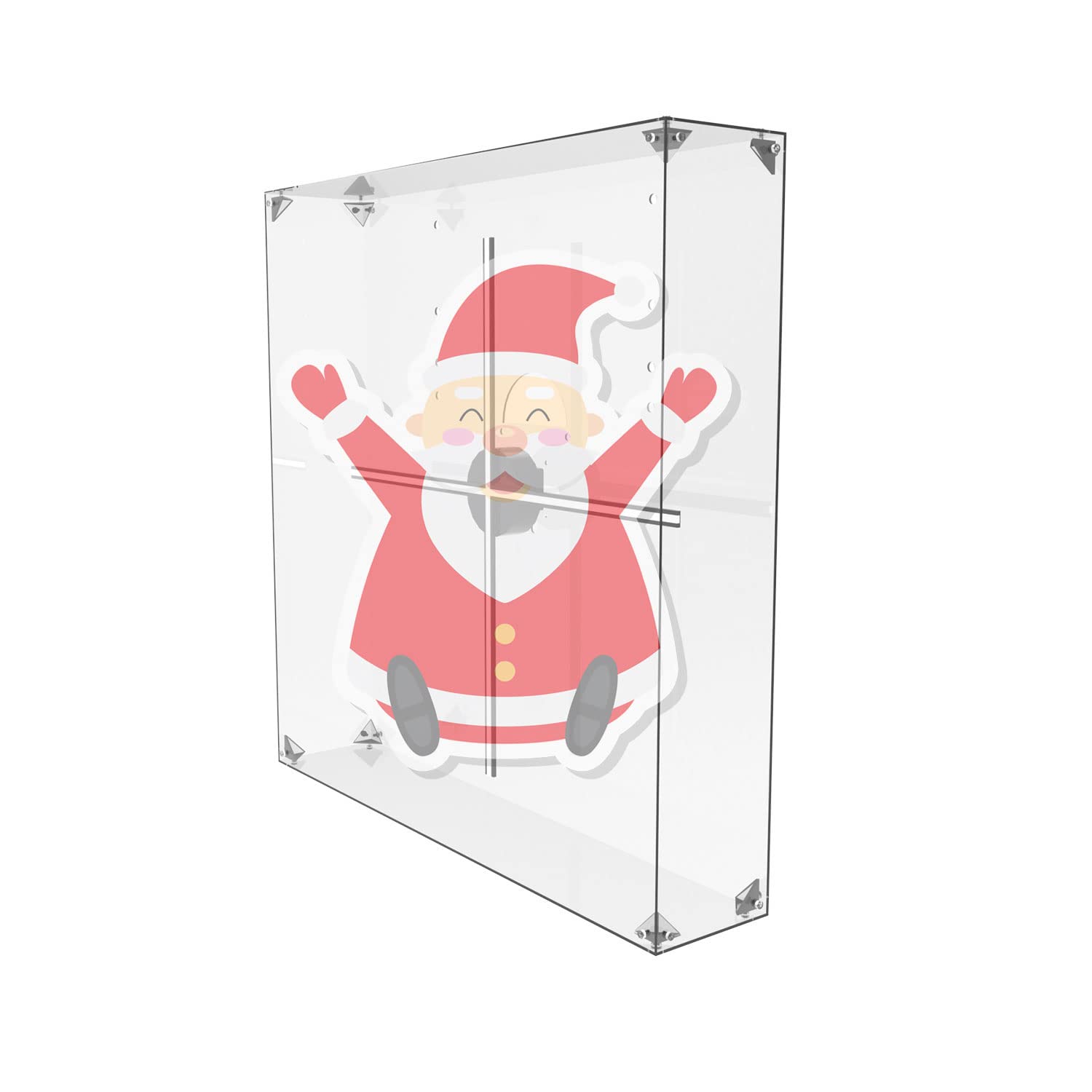 Missyou 3D Hologram Fan Protective Cover For Collectibles Assemble Clear Acrylic Box Alternative Glass Case For Holographic Proj