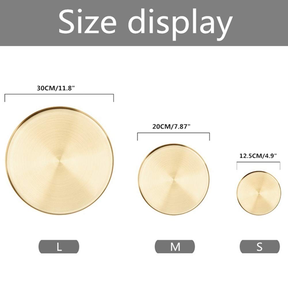 Newcomdigi Gold Tray Decorative, Gold Serving Tray, Brass Tray, Decorative Tray For Jewelry, Makeup, Candle, Toiletry, Kitchen T