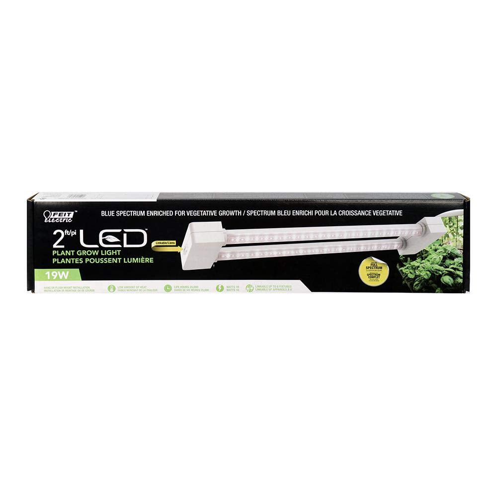 Feit Electric Glp24Fs19Wled - Grow Light For Indoor Plants And Gardens - Full Spectrum 2Ft Led Grow Light With Dual Bulb -24 Inc