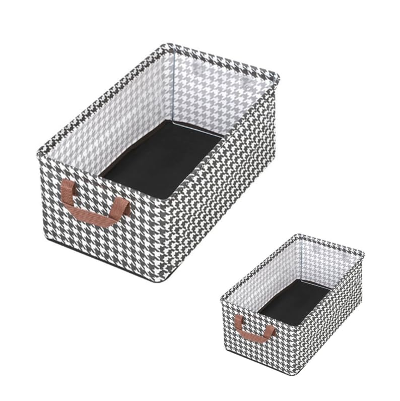 Zibuyu Wardrobe Closet Organizer Storage Boxes Foldable Non Woven Fabric With Handles For Clothes Linens Blankets S Set Of 2