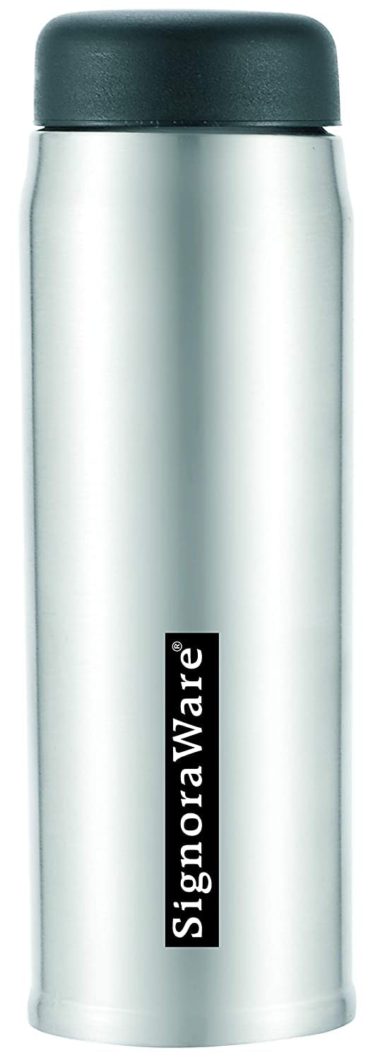 Signora Ware My Steel Single Walled Stainless Steel Fridge Water Bottle, 600 Ml, Silver (Pack Of 1)