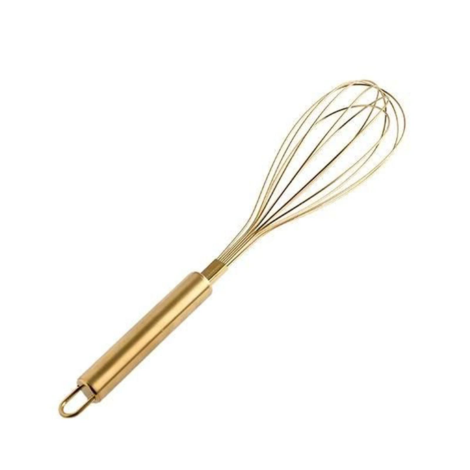 Angel'S Peel Lounge Hand Mixer- Stainless Steel Egg Whisk Gold Color- Ecofriendly Manual Egg Beater, Milk Frother, Hand Blender,