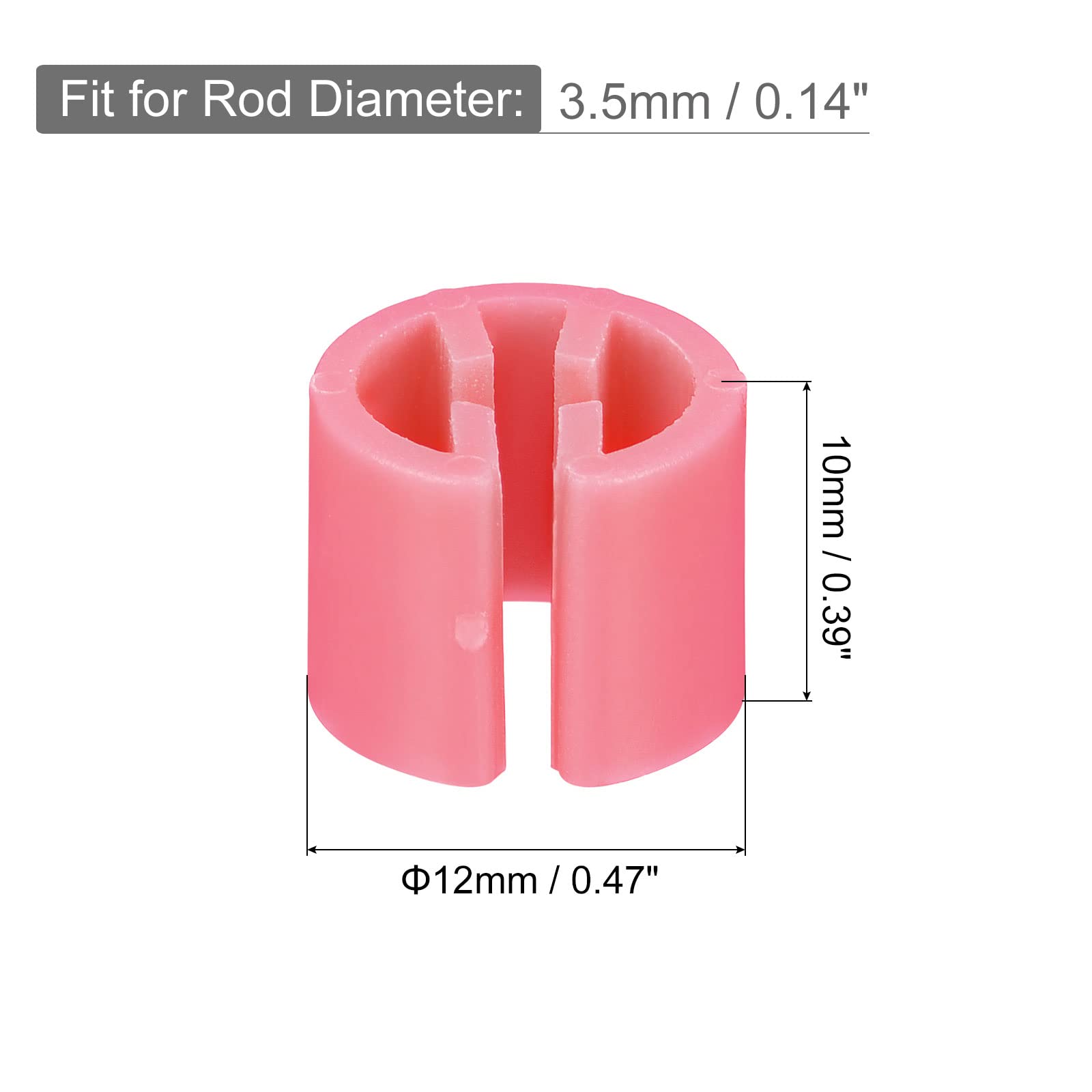 Meccanixity Clothes Hanger Markers Blank Tags Fit 3.5Mm Rod For Garment Color Coding Pink, Pack Of 150