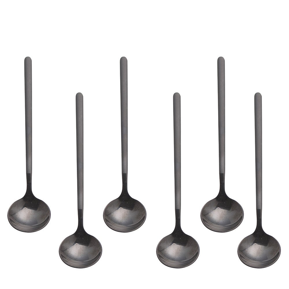 6 Pcs Espresso Spoons 18/8 Stainless Steel, 5.2 Inches Vogue Mini Teaspoons Set For Stirring Coffee, Dessert Cake, Ice Cream, So