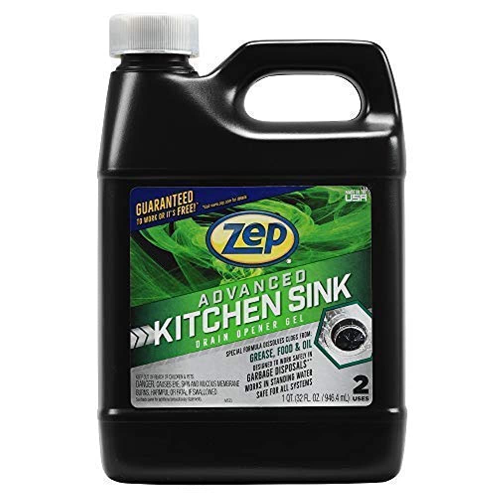 Zep Advanced Kitchen Drain Opener - 32 Ounces - U49710 - Formulated For Grease, Food, And Oil-Safe For Garbage Disposal