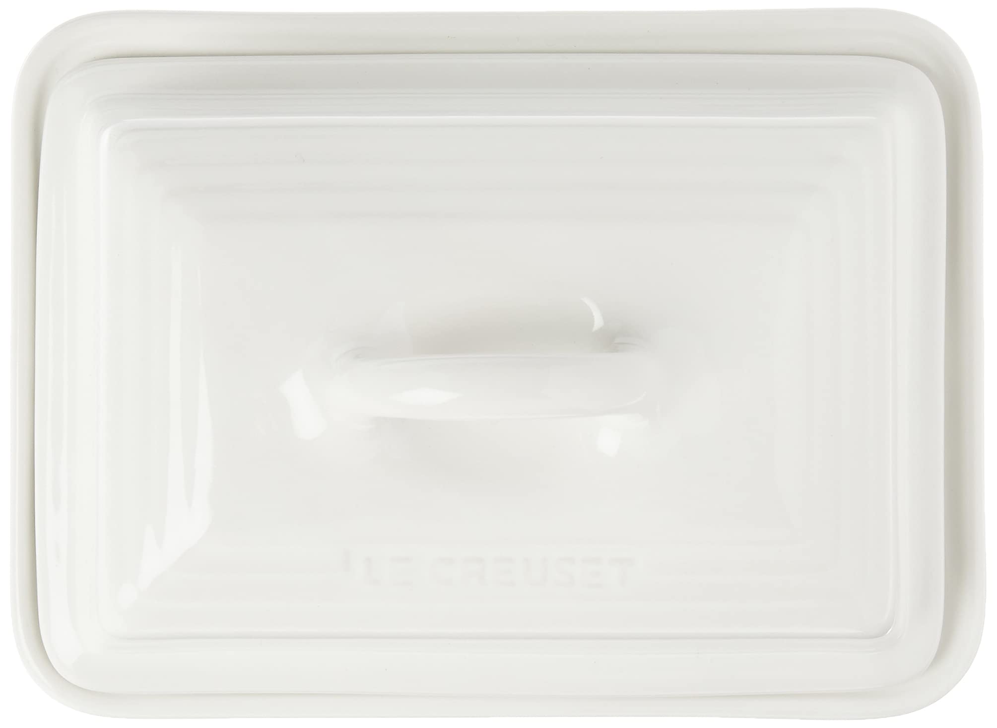 Le Creuset Stoneware European Butter Dish, White