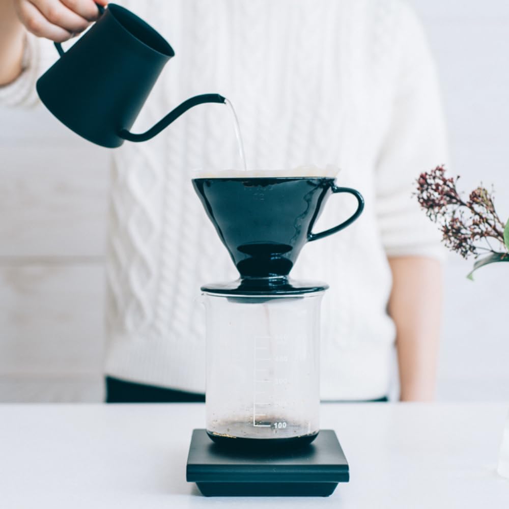 Hario Kdc-02-B V60 Transparent Coffee Dripper 02, Kasuya Model, 13.5 Fl Oz (400 Ml), Black