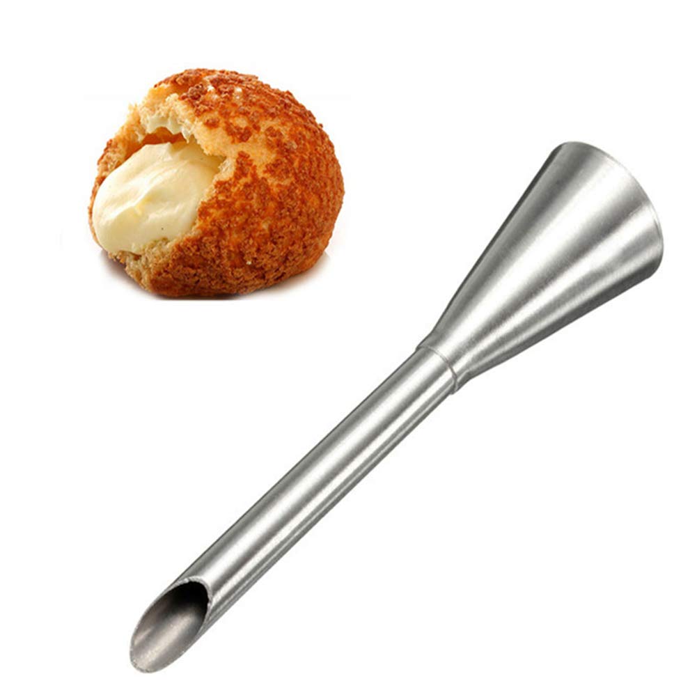 Akoak 2 Pcs Puff Cream Nozzle 304 Stainless Steel Pastry Baking Diy Tools