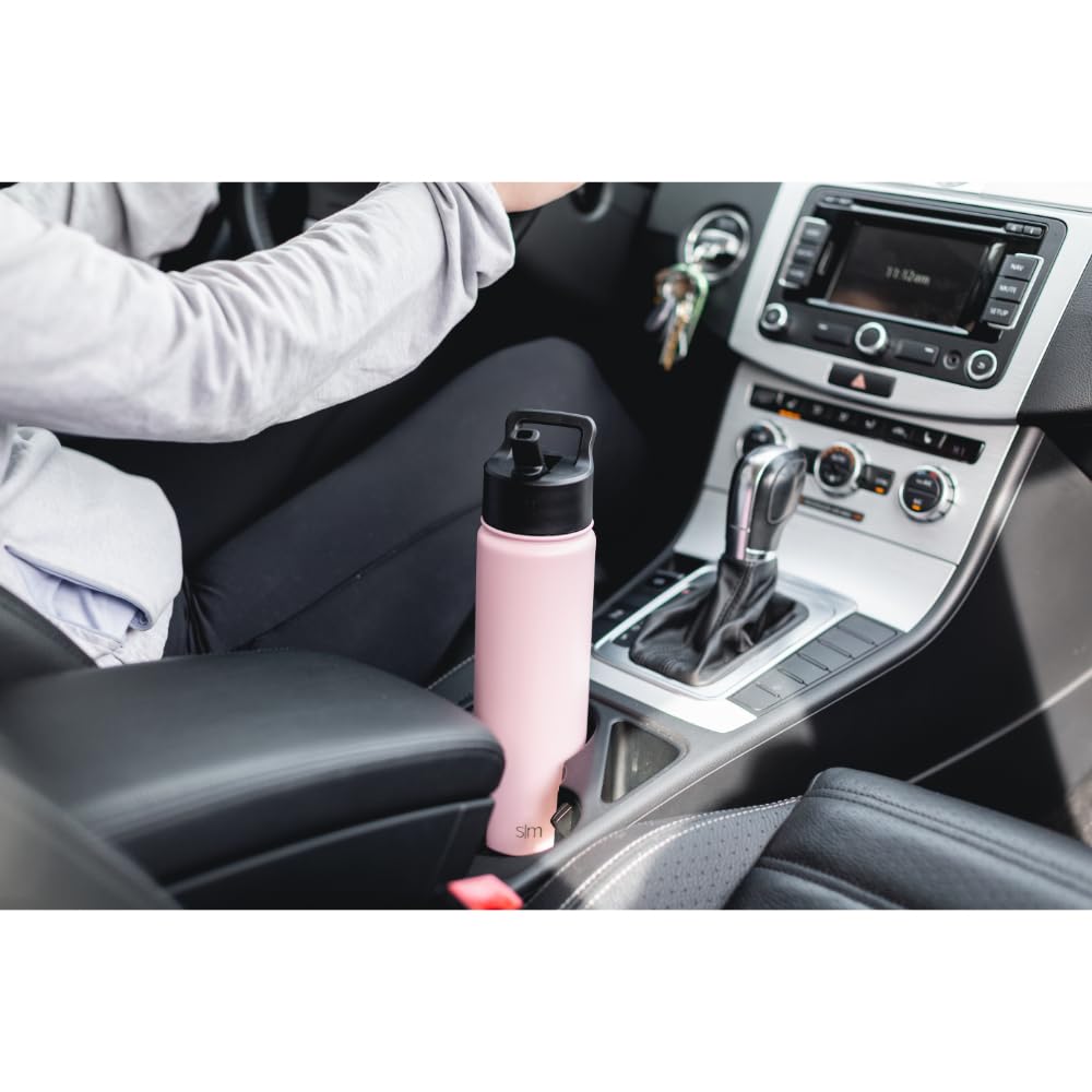 Simple Modern Water Bottle With Straw | Insulated Stainless Steel Thermos For Sports Gym | Summit Collection | 22Oz | Midnight B