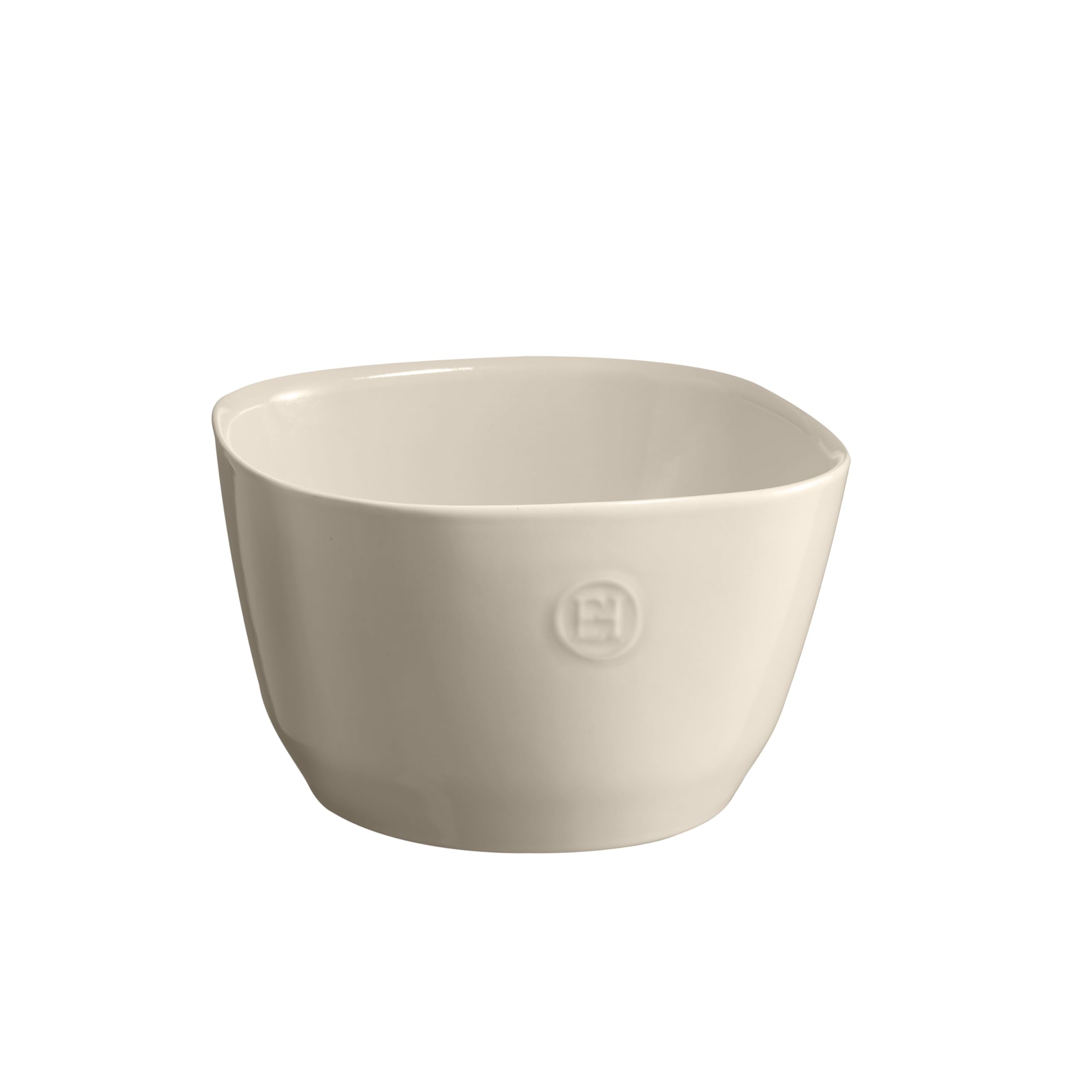 Emile Henry Made in France Ceramic Small Salad Bowl 7.5x 7.5 x 4.5 2.0 Qt |Clay