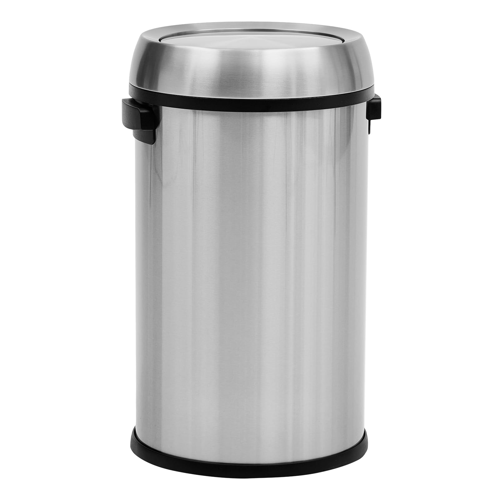 Garvee 17 gal/65 L Trash Can, Fingerprint-Proof Stainless Steel Open Top Garbage Can, Heavy Duty Commercial Round Trash Bin for 