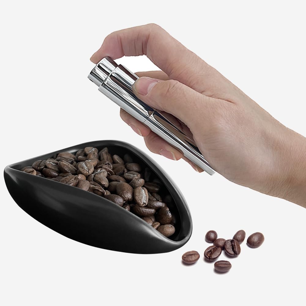 Ulirds Coffee Bean Dosing Cup And Spray Bottle Kit For Espresso,Coffee Bar Accessories,Ceramic Single Dosing Tray For Coffee Or