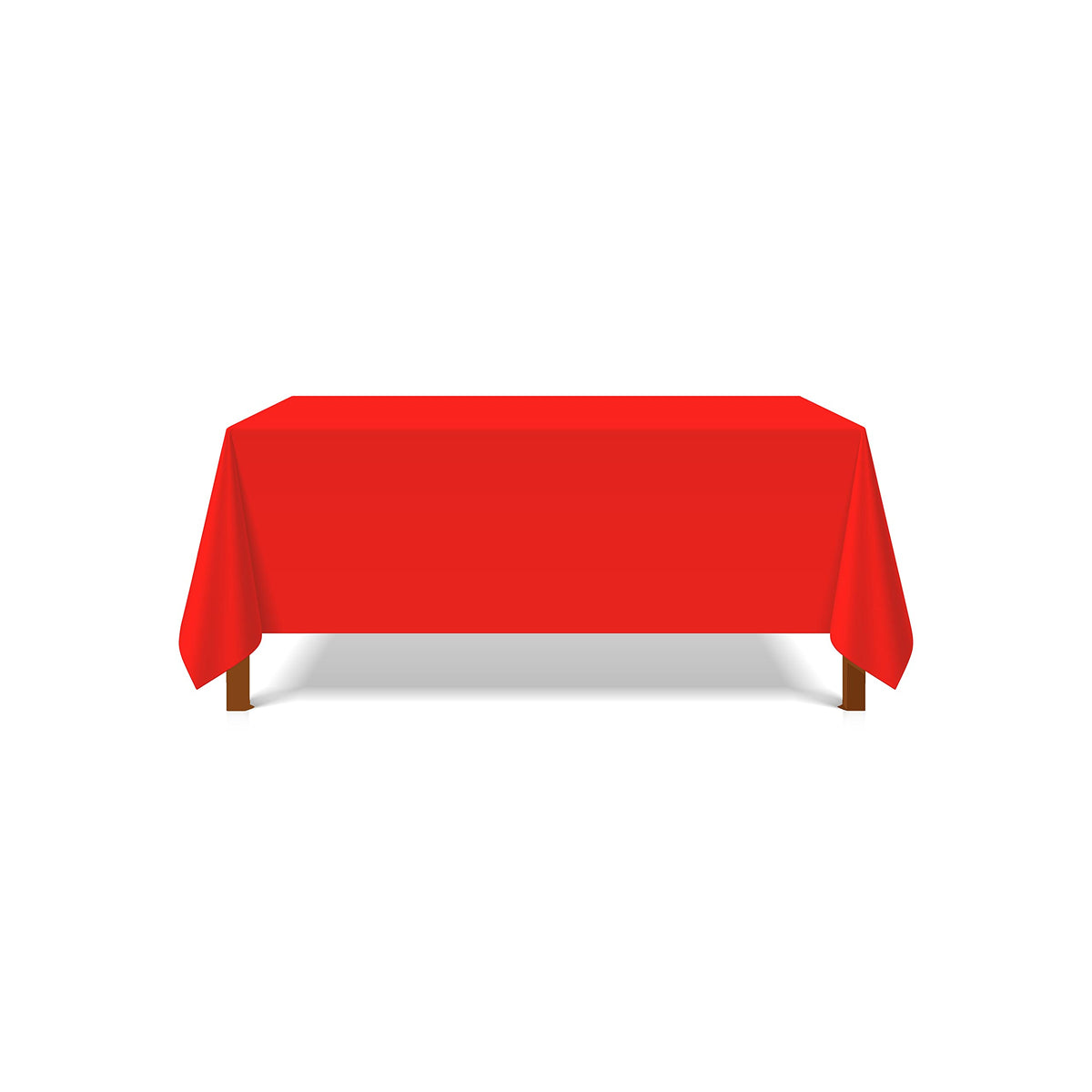 Pomp Red 90 X 156 Inch Premium Polyester Tablecloth  Wrinkle  Stain Resistant Easy Care Fabric  Fits 8Ft Rectangle Table