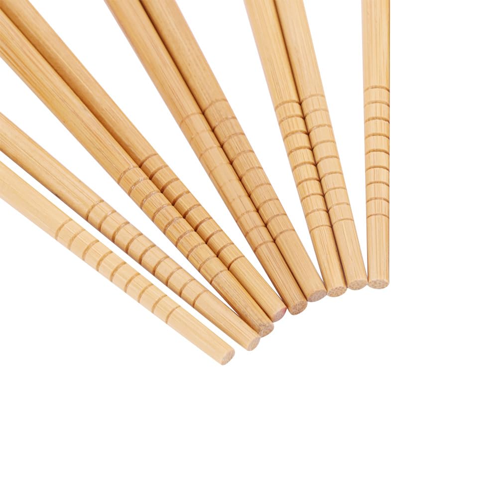 10 Pairs Wooden Chinese Style Chopsticks, 8.9 Inch Long Chopsticks Reusable Dinning Eating Sushi Chopstick Kitchen Tableware