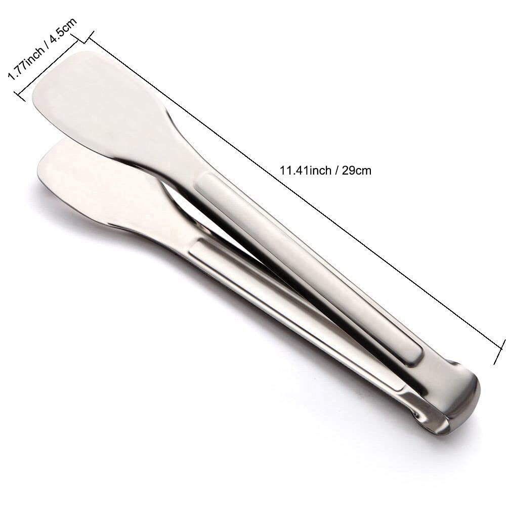 Tenta Kitchekitchen Tongs Stainless Steel Buffet Serving Utensils Salad Bbq Tongs Heavy Duty Serving Food Tongs For Frying,Cooki