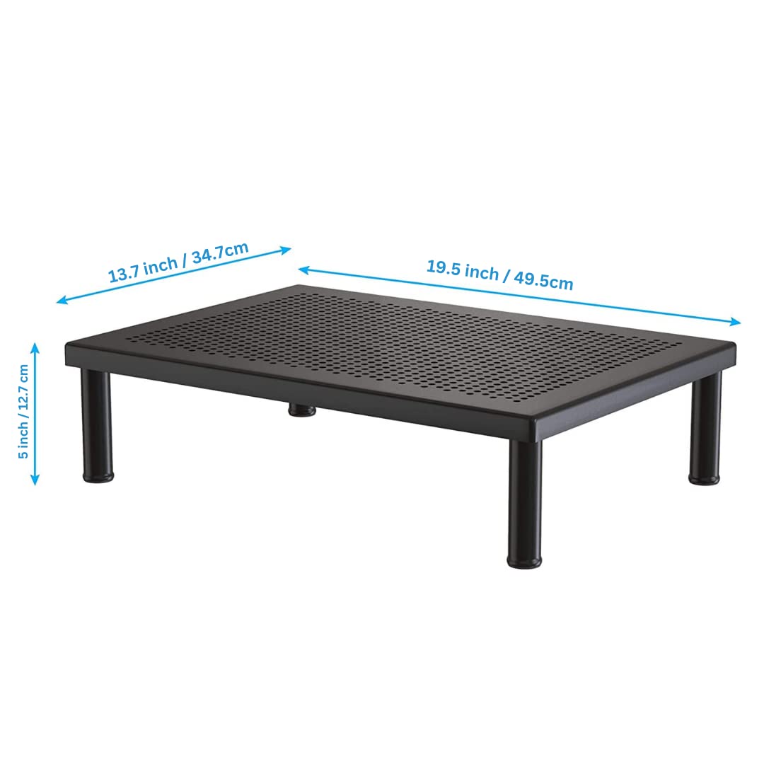 APPUCOCO Heavy Metal Universal Microwave Oven Fix Stand for Kitchen Platform - Floor (Up to 30L) Black.