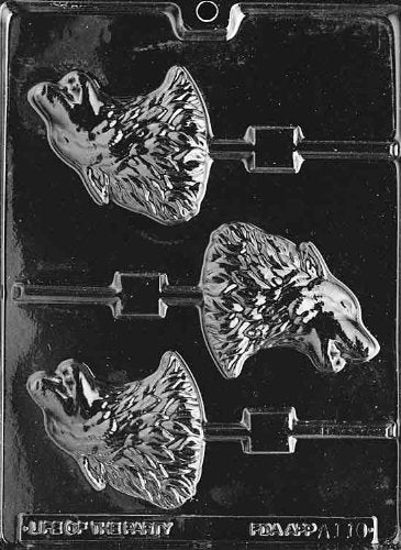 Life Of The Party A110 Wolf Lollipop Sucker Chocolate Candy Mold