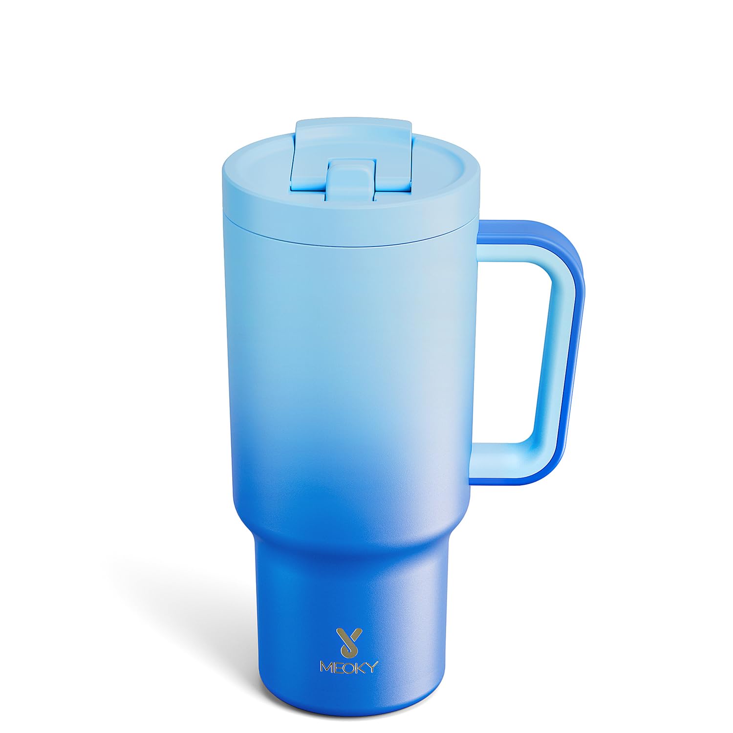 Meoky 32 oz Tumbler with Handle and Flip Straw, 100% Leakproof Tumbler with Lid and Straw, Stainless Steel Insulated Cup, Cuphol