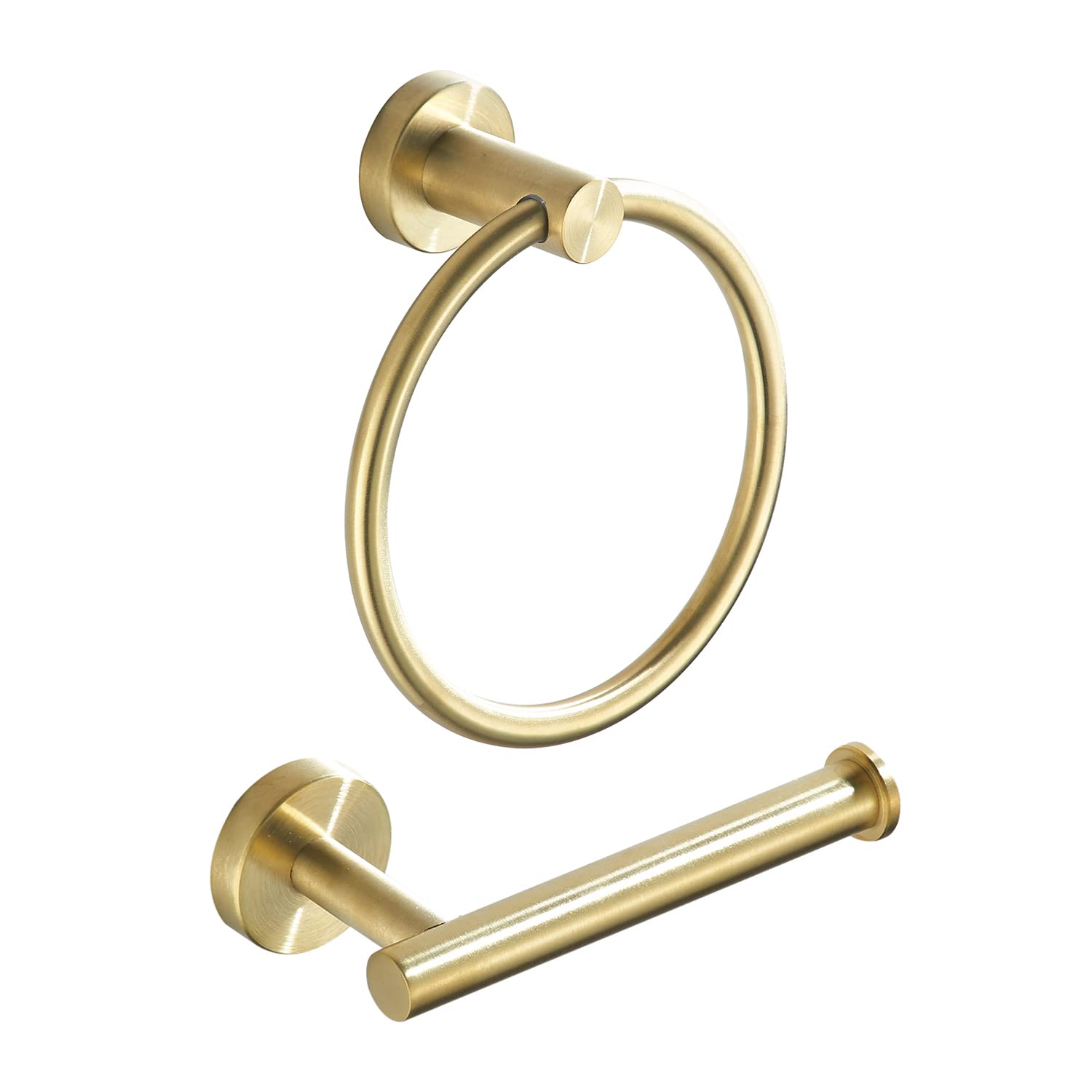 Weiko Toilet Paper Holder Towel Ring Brushed Gold Bathroom Hardware Hand Towel Holder Bathroom Accessories Set Wall Mount Stainl