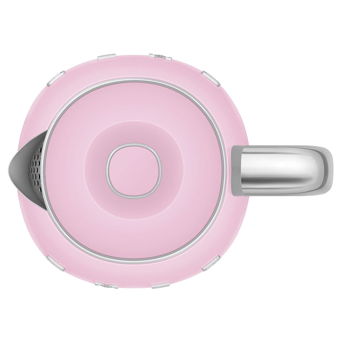 Smeg Mini 50'S Retro Style 3 Cup Electric Kettle With Double Wall Anti Slip Base And Water Level Indicator (Pink)