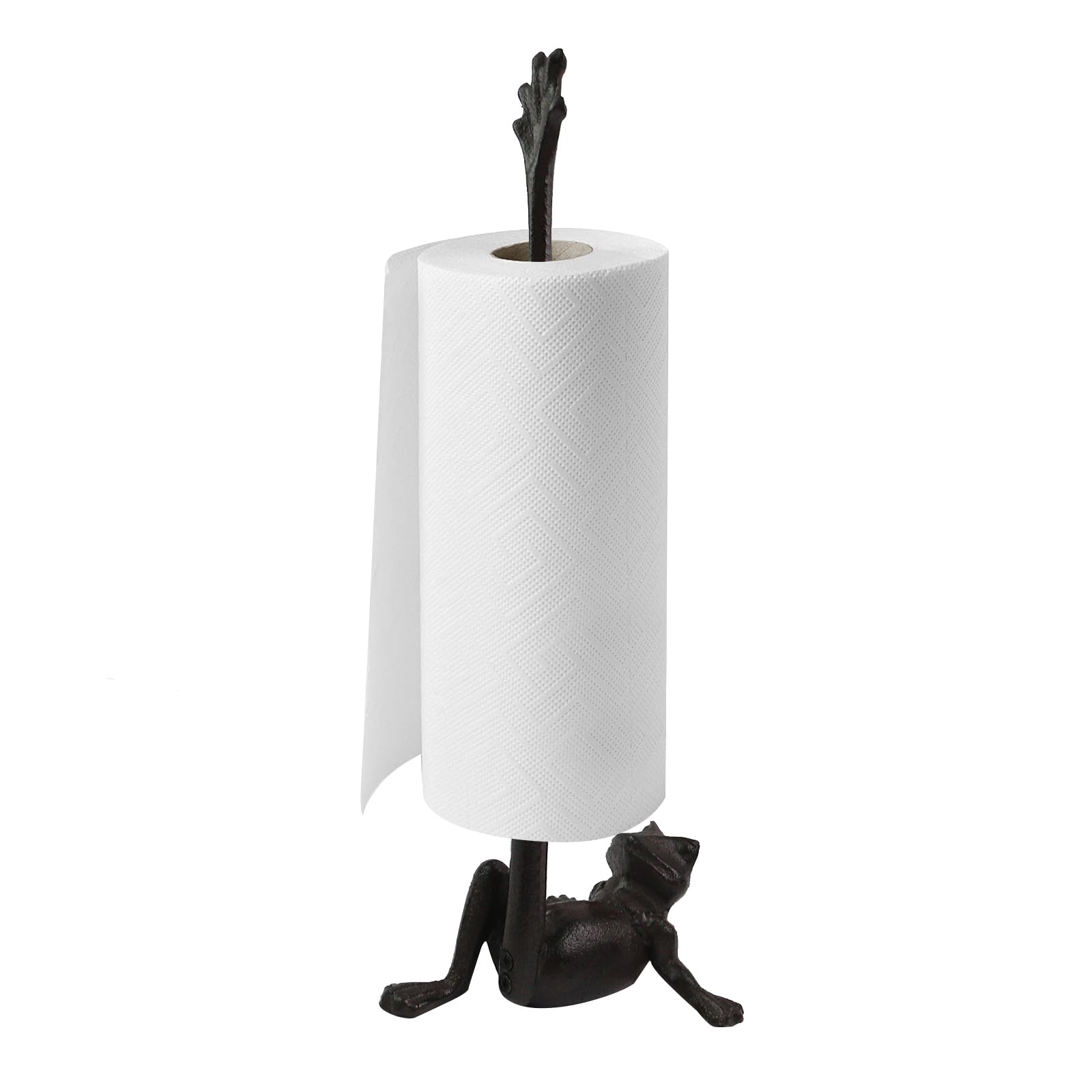 Tsnamay 16.54 Rustic Frog Toilet Paper Holders,Metal Toilet or Kitchen Paper Holder for Floor or Countertop
