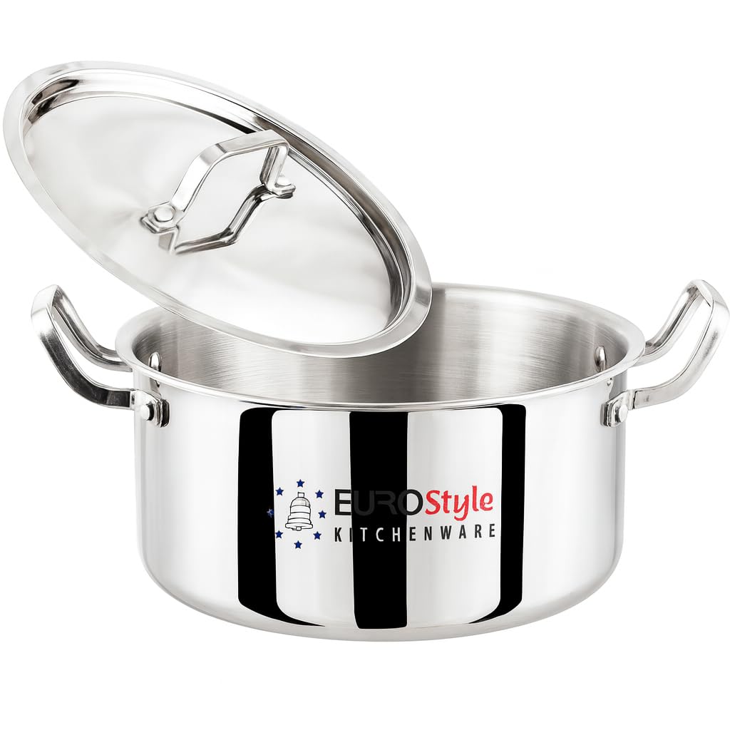 Triply Briyani Pot, Heavy Bottom, Stainless Steel Cookware, Gas & Induction Base Cookware For Dum Biryani, Pulao, Curries & Ever