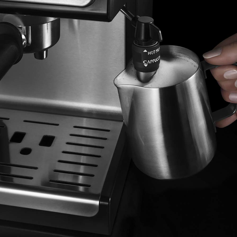 CAMKYDE Stainless Steel Milk Frothing Pitcher 32 oz  Espresso Steaming Pitcher with Decorating Pen for Espresso Machines  Cappuccino  Latte Art